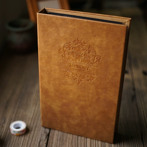 О нашей истории, ретро -кожаные традиционные страницы вставлены 5 -Inch Album Pocket Pocket Photo Photo Photo Baby Pare