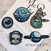 Heart 227 Hàn Quốc Rocket Rocket Hành tinh tròn Máy bay Trâm Chic Badge Ba lô Vải trang trí Sticker - Trâm cài