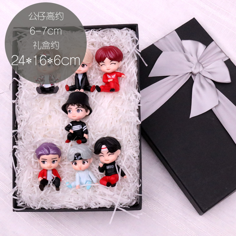 A Set Of Black Gift Boxes For The Second Generation Of Sitting Teenagersnew pattern Bulletproof Youth League periphery Garage Kit Blind box doll the republic of korea popularity men's team event Star image Model Small ornament