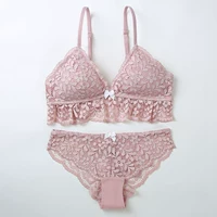 6IXTY8IGHT quầy thời trang đích thực ren tam giác cốc không có vòng thép siêu mỏng cup bra set BR05281 set đồ lót đẹp