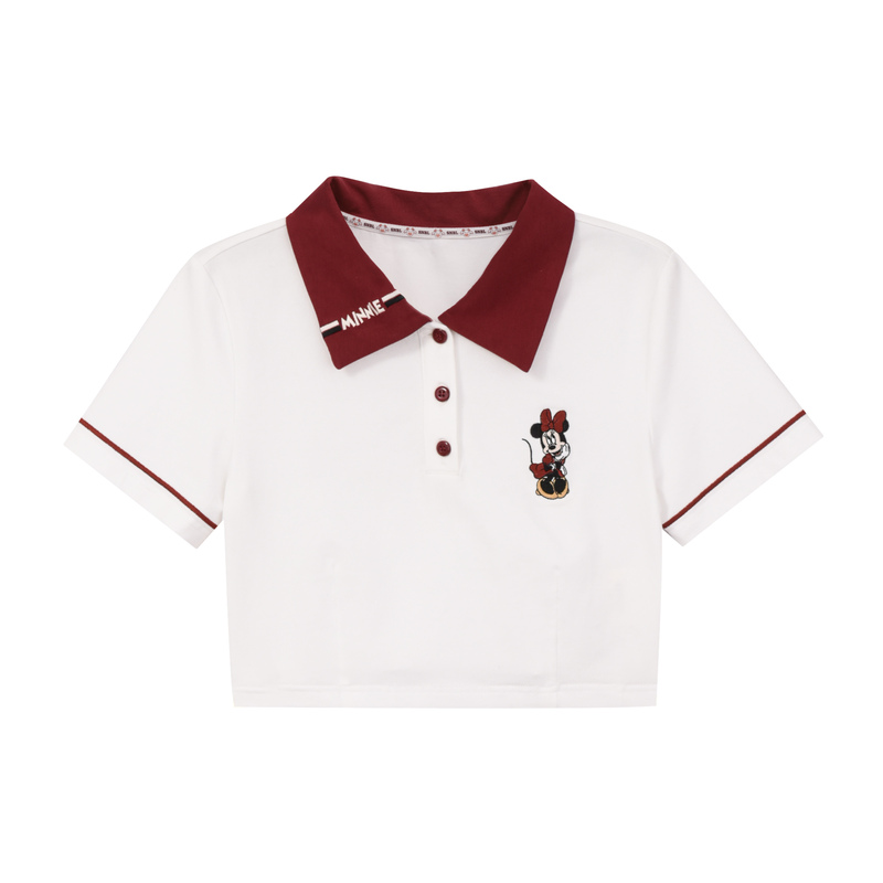 Red T-shirtDisney to grant authorization original Sennu tribe Sports style student Polo shirt confidante campus leisure time Four piece suit summer