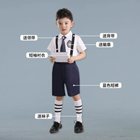 Рубашка, шорты, галстук, значок, носки, подтяжки, мужской стиль