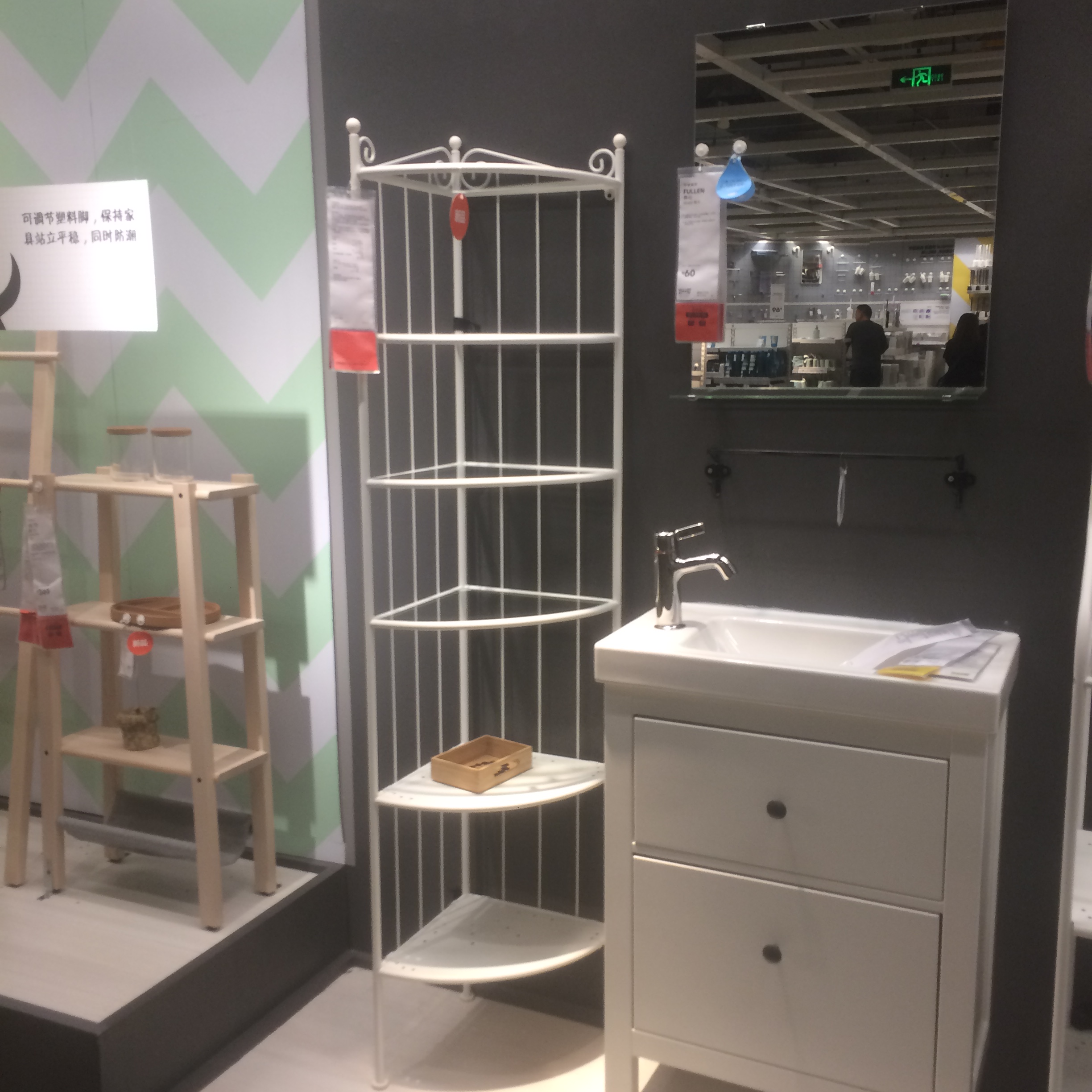 Полка угловая ikea varbe