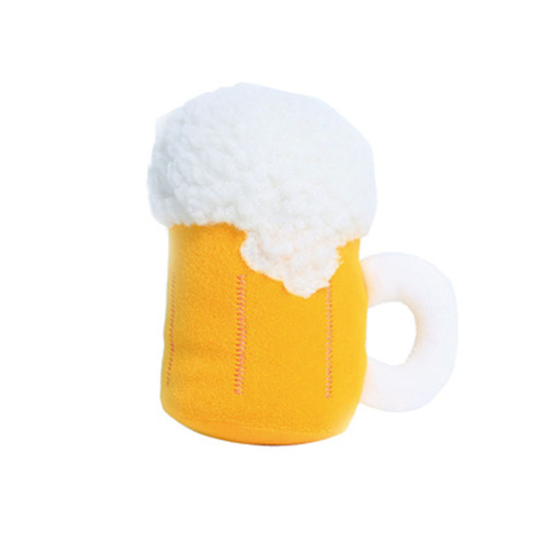 Beer Glass Toy For CatWhite pig Shop PurLab  Pounce laboratory Kitty Beer mahjong Toy cat Mint Pets Toys Tease the cat