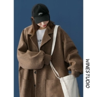 Демисезонное стеганое шерстяное пальто, пуховик, длинный костюм, пиджак классического кроя, осеннее, в корейском стиле, средней длины