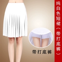 Белая мини-юбка, леггинсы