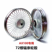 AX100 xe máy retro sửa đổi phía trước và phía sau wheel hub lắp ráp 72 nan mở rộng vòng thép bánh xe sửa đổi Tấn Thành