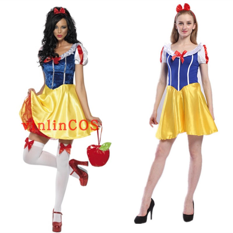 Fe Snow WhiteHalloween COSPLAY clothing Snow White Clothing skirt adult Make up ball christmas female costume