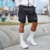 OMG Tide thương hiệu Da lộn nhẹ mùa hè chạy tập quần short nam quần short thể dục lỏng lẻo năm quần - Quần thể thao quần đùi adidas Quần thể thao