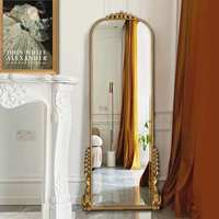 15 -Year -Sold Old Shop Четыре цвета французского ретро -европейского зеркала в стиле стиля с полным зеркалом с кузовом зеркало арочная резьба домашняя спальня стена висящая стена посадка на стену зеркало
