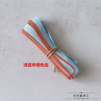 Контрастные [голубая ткань оранжевые зубы 2 ярда]