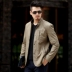 2018 mùa xuân mới playboy phù hợp với nam giới phù hợp với nam giới phù hợp với áo khoác mỏng áo khoác trung niên áo sơ mi Hàn Quốc phiên bản áo bomber jacket Đồng phục bóng chày