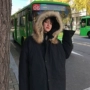 MEREGU áo choàng lông cổ áo cotton nữ mùa thu đông 2018 mới cộng với nhung dày ấm áp của quần áo cotton retro Hàn Quốc - Bông áo phao béo nữ hàn quốc