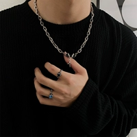 Брендовое ожерелье в стиле хип-хоп, расширенная цепочка до ключиц, с драгоценным камнем, изысканный стиль