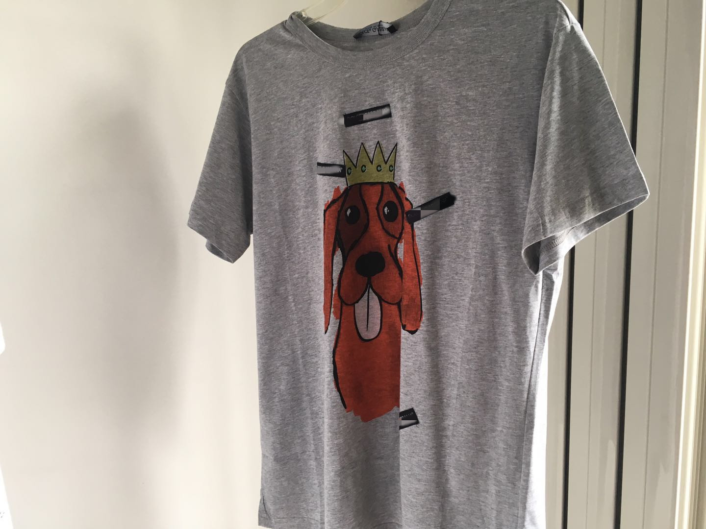 Grey DogGreat pure cotton T-shirt at will fashionable Easy to match Self retention recommend ! universe Department store Class 2, grade 3 Zhou Xingxing