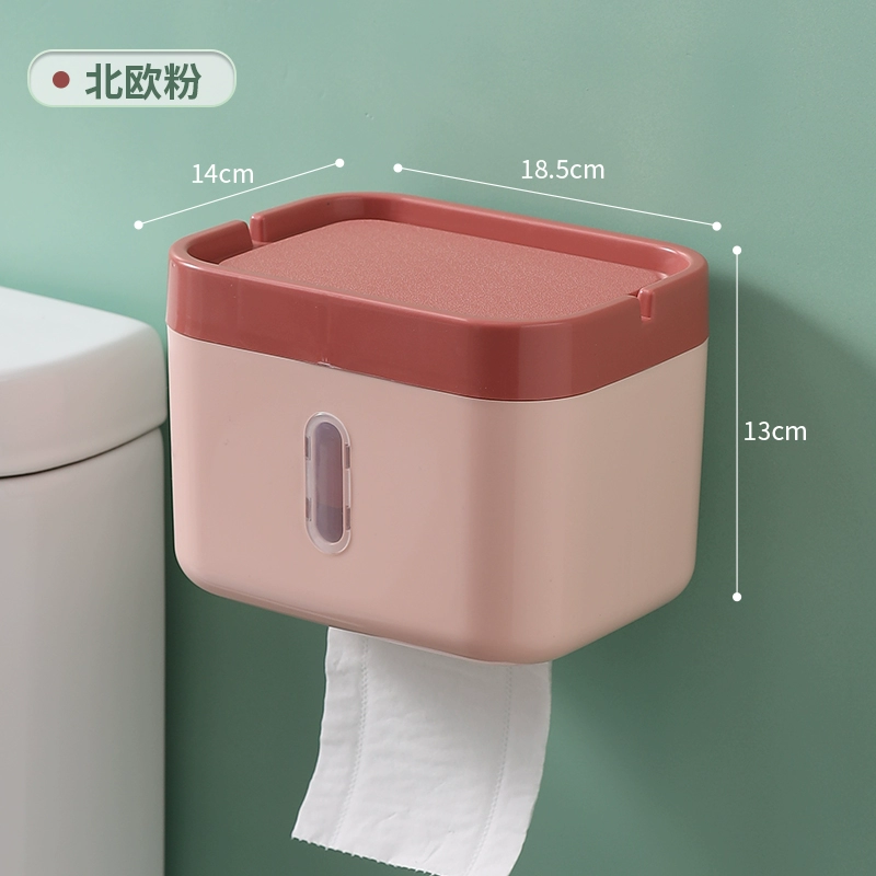 Hộp đựng khăn giấy treo tường Nordic Ins giá treo cuộn giấy vệ sinh chống nước không đục lỗ hộp đựng giấy vệ sinh ecoco 