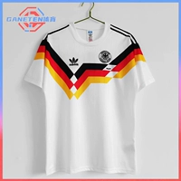 Xác thực đội tuyển Đức retro jersey cỏ ba lá chung 1990 nhà chính thức khắc lại kỷ niệm đồng phục bóng đá ngắn tay tank top nam