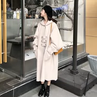 Mùa thu đông 2018 phiên bản Hàn Quốc của áo len đôi cổ điển sang trọng retro áo len dài tay áo len lông cừu dài tay nữ mẫu áo dạ đẹp