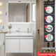 vòi rửa mặt Ánh sáng Nordic sang trọng bằng gỗ rắn tủ phòng tắm thông minh kết hợp hiện đại Nhà vệ sinh phòng tắm tối giản hiện đại, rửa mặt, bộ đồ chậu rửa mặt kệ bồn rửa mặt lavabo mini