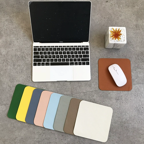 Ноутбук, квадратная маленькая кожаная корейская милая мышка, воловья кожа