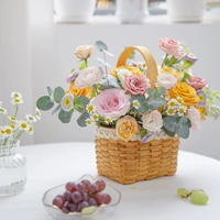 Новая маленькая цветочная корзина Co -Redited Vinelon Flower Basket Bask Corle Цветочная корзина Цветочная корзина Dry Flower Green Basket