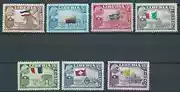 Liberia Tem Mới 1958 Air Flagman Cờ của Châu Âu In lại tem nước ngoài Fidelity