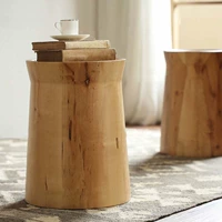 Скандинавский деревянный пирс, стул из цельного дерева, украшения для бревенчатого пирса, креативный журнальный столик, круглый стул, деревянный ворс, гостиная, диван, угол, несколько сторон