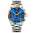 Gold blue face imported movement + free leather belt + lifetime warranty