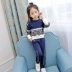 Cô gái mùa thu 2019 quần áo trẻ em mới thể thao phù hợp với khí 15 đứa trẻ lớn Cô gái 12 tuổi mùa xuân và mùa thu phiên bản Hàn Quốc của thủy triều Phù hợp với trẻ em