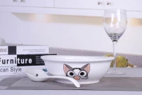 Мультипликационная кошка 9 -дюймовый суп дается ложка