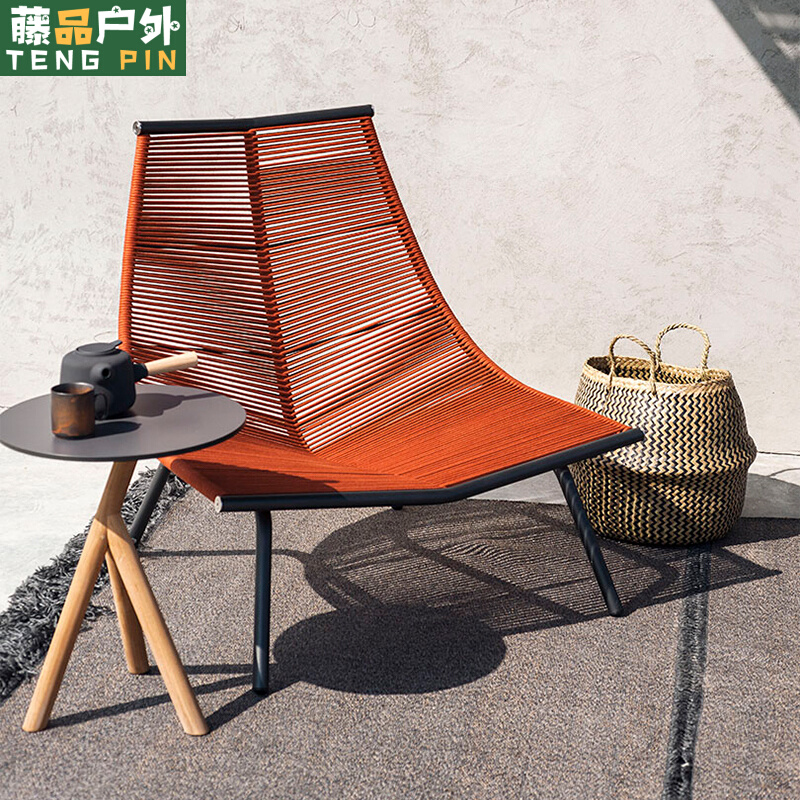 Ghế bập bênh ngoài trời sofa lười kết hợp sân vườn ghế mây ban công ghế salon ngoài trời Bắc Âu đơn ghế giải trí