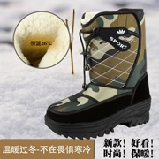 Giày tuyết mùa đông cho nam Giày cao gót cotton Giày nam Hàn Quốc giản dị cộng với giày nhung ấm áp Giày Martin giày nam