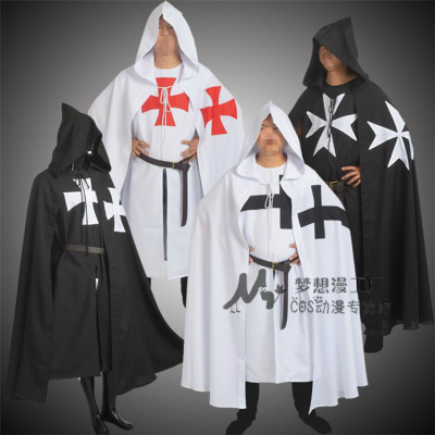 taobao agent Medieval Templar Knights Troupe Riding Robe Set Lai Covered Cosplay Costs
