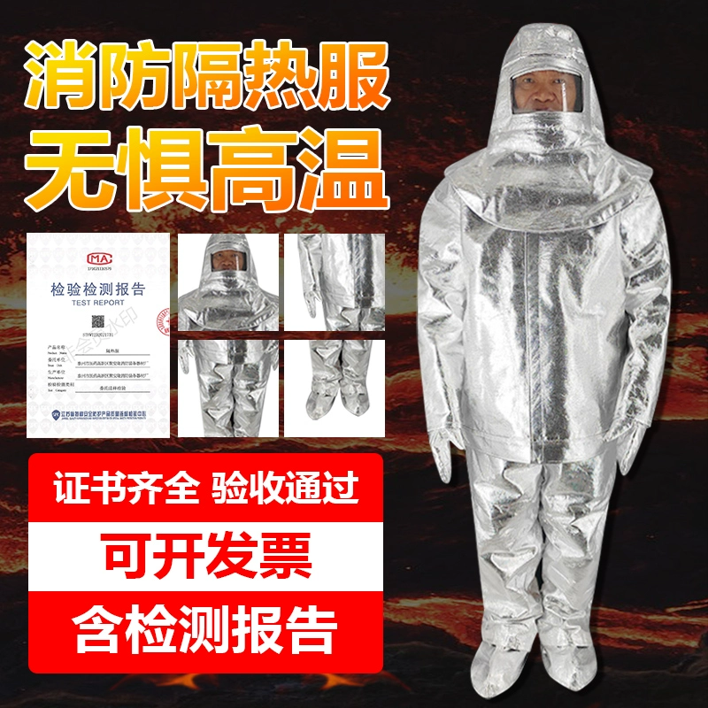 Quần áo chống cháy 1000 độ chịu nhiệt độ cao Quần áo chống cháy 500 độ chống bức xạ chống bỏng nhiệt độ cao cách nhiệt quần áo bảo hộ