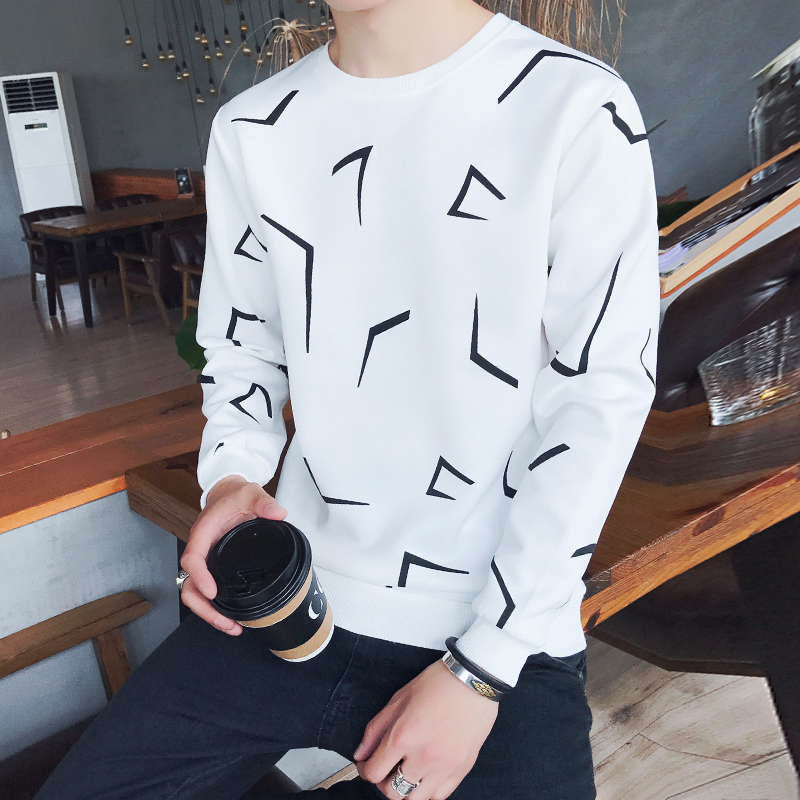 Men's long sleeve T-shirt autumn wear top spring and autumn winter men's clothing youth sweater autumn bottom coat