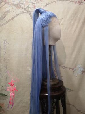 taobao agent Gufeng Xuan Gua Turnive Wig Movie Vision Hands in front of Lace Hook Beauty Ao Bing Blue One -meter Ponyta Free Shipping