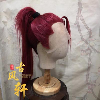 taobao agent Gufengxuan Gua Turnive Holiday Entering Anime Previous lace hook wine red shape, three -pointed original hairy free shipping, free shipping
