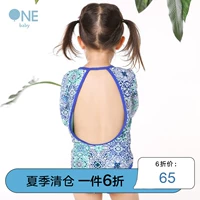 Babyone Trung Quốc sườn xám dài tay áo tắm một mảnh cho bé gái 2019 hè mới chống Xiêm - Đồ bơi trẻ em shop quần áo trẻ em đẹp