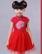 Biểu diễn hợp xướng thiếu nhi, váy công chúa Liuyi, bé gái, váy, tutu, biểu diễn guzheng của trường tiểu học, sườn xám - Trang phục