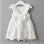Thời trang tinh khiết trắng khí trở lại v bướm cô gái ăn mặc 2018 mùa hè mới bé vest váy 0032 áo đầm trẻ em