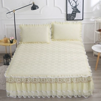 Châu Âu bông dày một mảnh giường váy ren Simmons bảo vệ tay áo 1.5m1.8 m khăn trải giường giường bìa trượt - Váy Petti giường váy