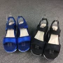 大 码 鞋 Mùa hè phiên bản mới của Hàn Quốc dốc với ngón chân mở trong đôi giày nữ sinh dép adidas