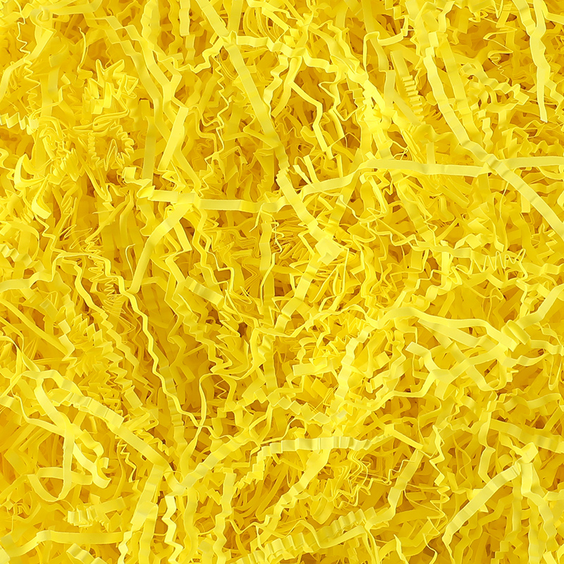 Fluorescent Yellow Pleated Paper FilamentGift box ornament ceremony Item box Lafite Fillings Shredded paper Silk strip Crumbs Wadding originality Bedding grass decorate Material Science