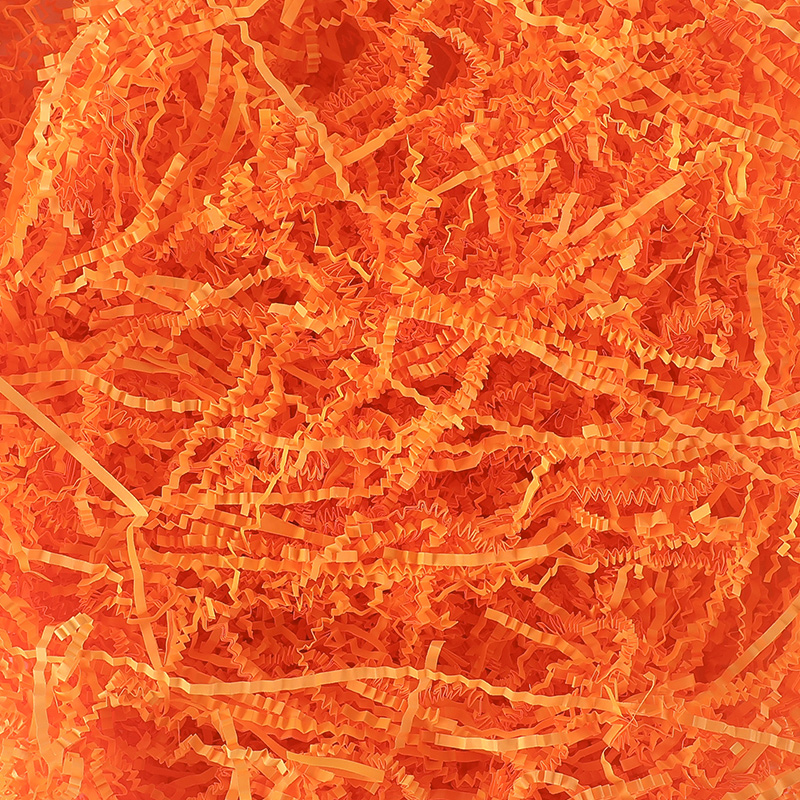 Fluorescent Orange Pleated Paper FilamentGift box ornament ceremony Item box Lafite Fillings Shredded paper Silk strip Crumbs Wadding originality Bedding grass decorate Material Science