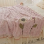 Hàn Quốc mua sắm thời trang da cỏ chăn ấm đôi chăn nap xe giải trí với chăn màu hồng sang trọng - Ném / Chăn chăn ga nỉ nhung