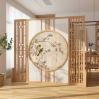 Tùy chỉnh 
            phong cách Trung Quốc mới bằng gỗ nguyên khối rỗng ghế màn hình vách ngăn cửa ra vào nhà hiện đại đơn giản có thể di chuyển phòng trà để chặn Zen vách ngăn gác lửng đẹp