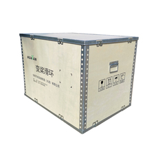 деревянная упаковка 定制出口免熏蒸带叉车脚物流卡扣组装包装设备可拆卸钢带包边木箱 Nosamalo