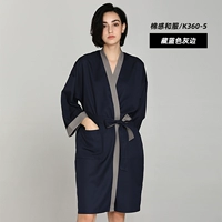 Хлопок -чувствительный халат (лысый серый края)