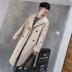 2018 mùa xuân mới thời trang phiên bản dài trên đầu gối áo khoác nam xu hướng Hàn Quốc phiên bản của mỏng mỏng phần áo khoác màu rắn Áo gió