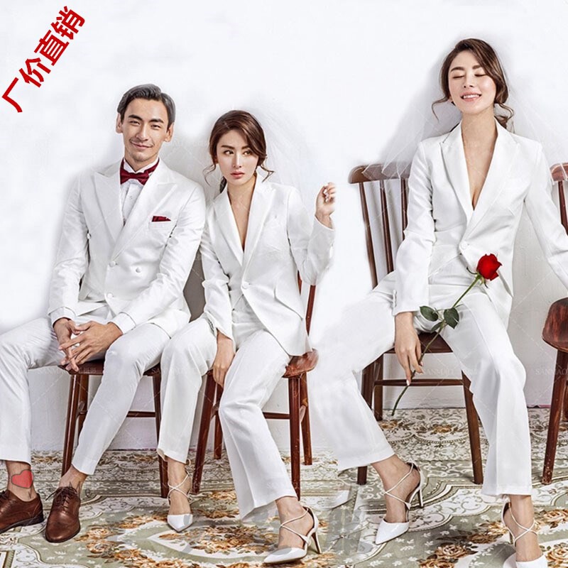 Tạp chí thời trang người đàn ông mới phù hợp với phù hợp với chủ đề phòng thu đám cưới trang phục vài bức ảnh chụp trung lập nữ ăn mặc